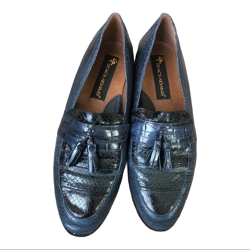 Stacy Adams snake skin loafers women’s size 7.5‎